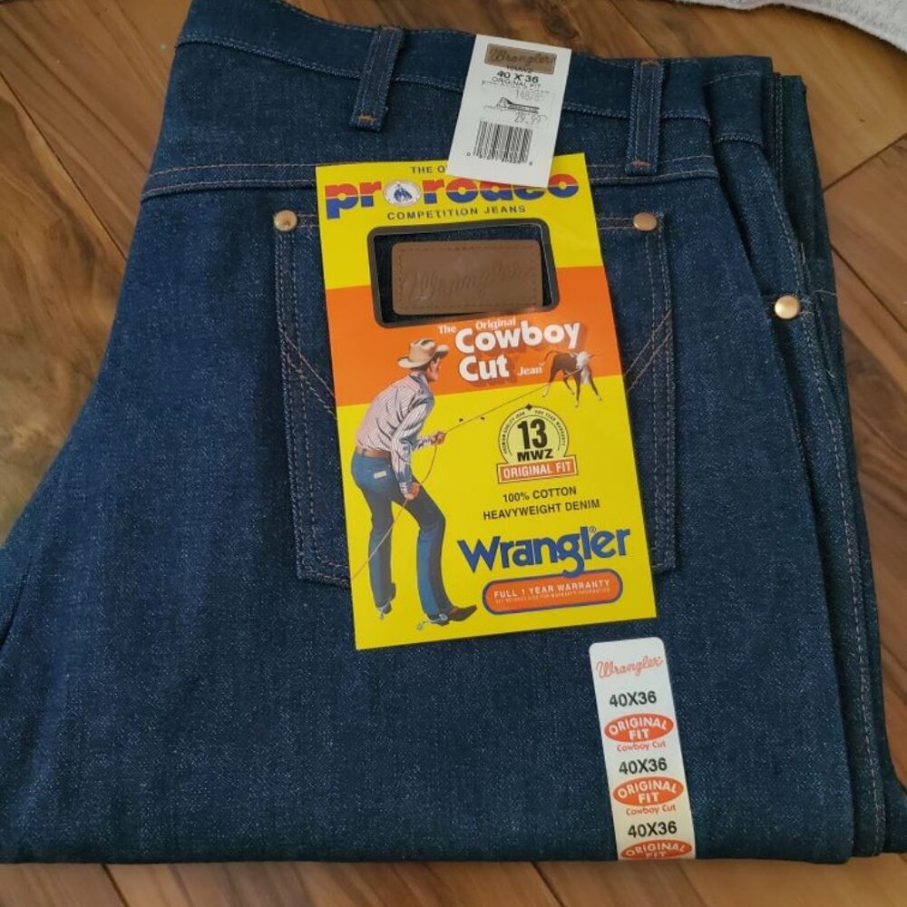 The Official Pro Rodeo Competition Wrangler Jeans.